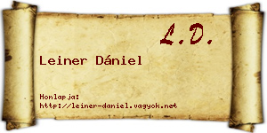 Leiner Dániel névjegykártya